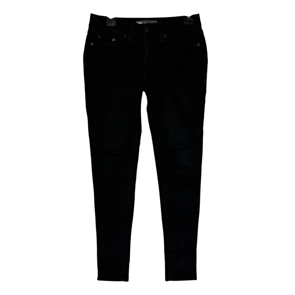Levi's Jegging‎ Jeans Womens W27 L32 Black Dark Wash Mid Rise Stretch Denim